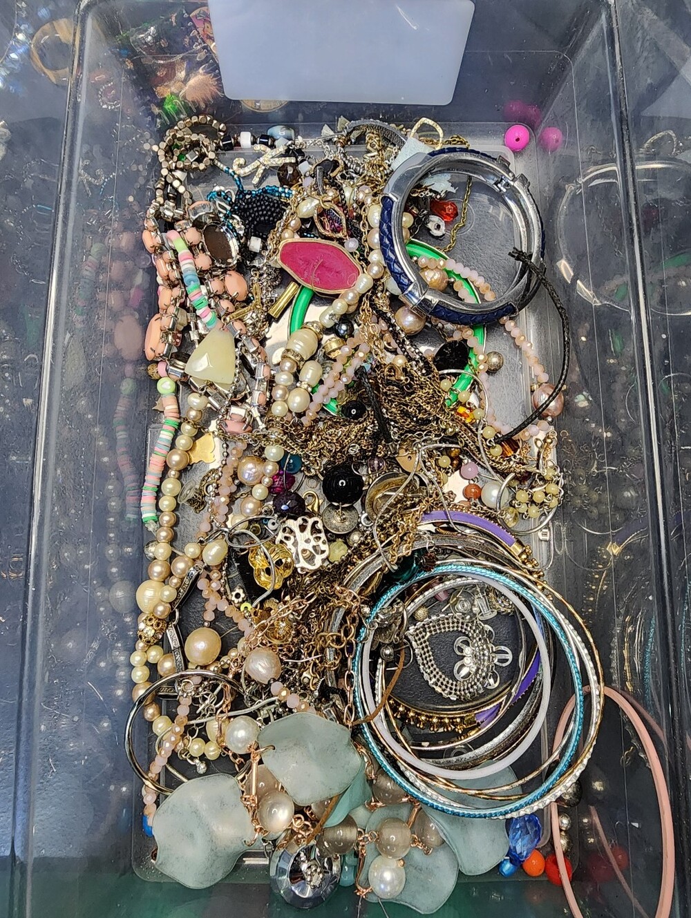 1lb Mixed Jewelry For Crafting May Or May Not Have Matches J082326-1